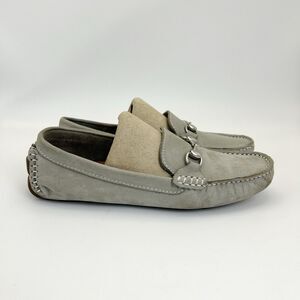 Mercanti Fiorentini Driving Loafers Womens Sz 9.5 Gray Suede Slip On Horsebit